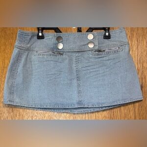 Miss Lili Blue Denim Mini Skirt Casual